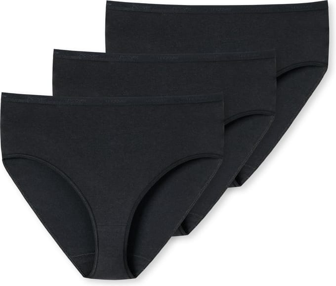 Uncover by Schiesser 3PACK Midi Slip Dames Onderbroek - zwart