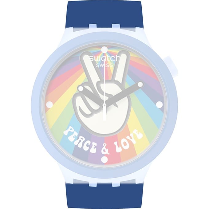 Swatch Plastic - BigBold - SB0/SO27 ASB03N105 Peace Hand Love Horlogeband