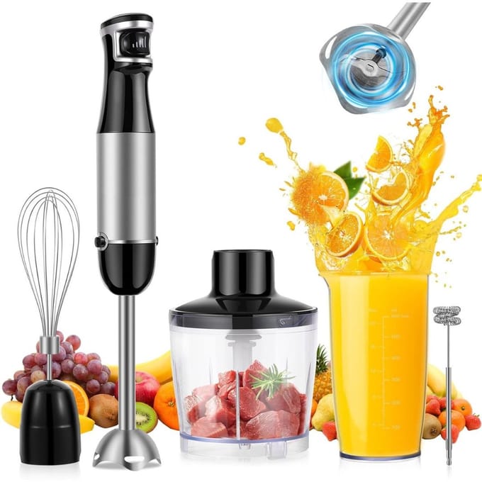 Staafmixer Set - Hakmolen - Groentesnijder - Soepmaker - Zwart