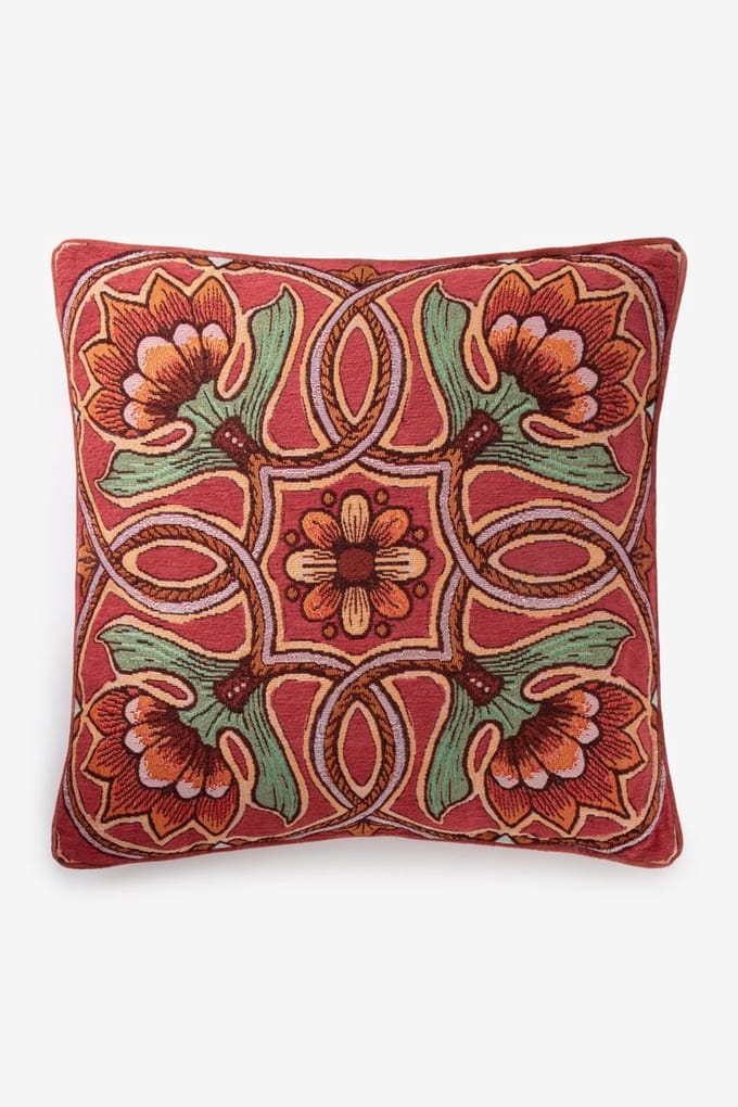 Sissy-Boy - Rood kussen met bloemendessin