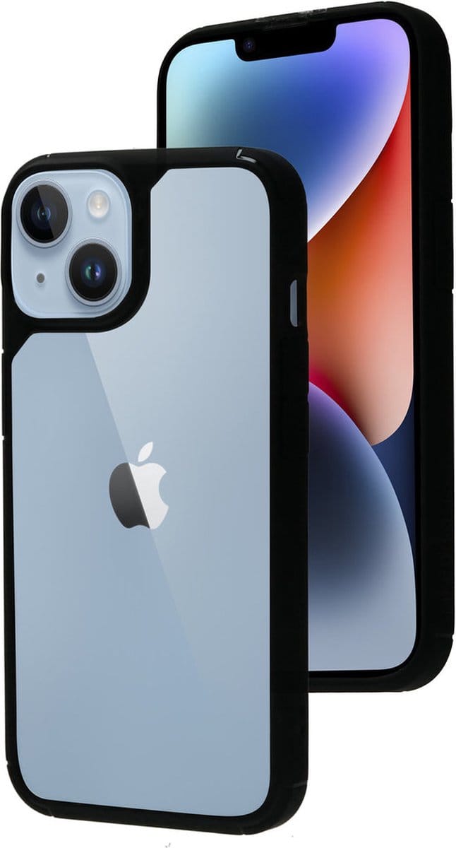 Mobiparts Rugged Clear Case geschikt voor Apple iPhone 14 - Zwart Transparant
