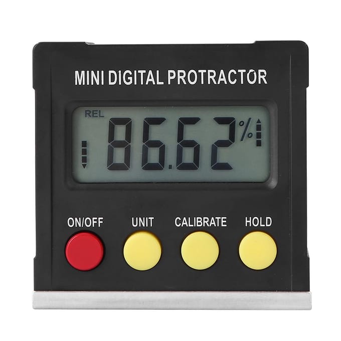 Horizontale hoekmeter Digitale gradenboog Hellingsmeter Elektronische niveaukast Magnetische basismeting zwart