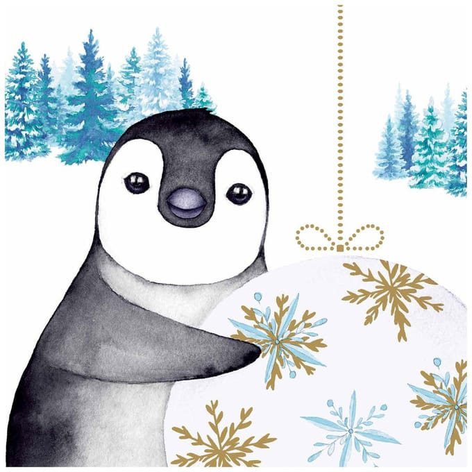 Lunch servetten Penguin Ball - Paper + Design - 33x33 cm