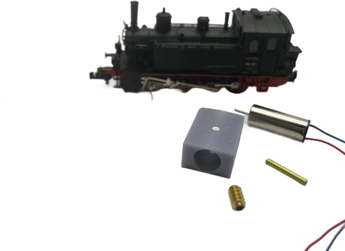 micromotor nf026G ombouwset voor Fleischmann BR 98 (DB DRG), K.Bay.Sts.B. GtL 4/4