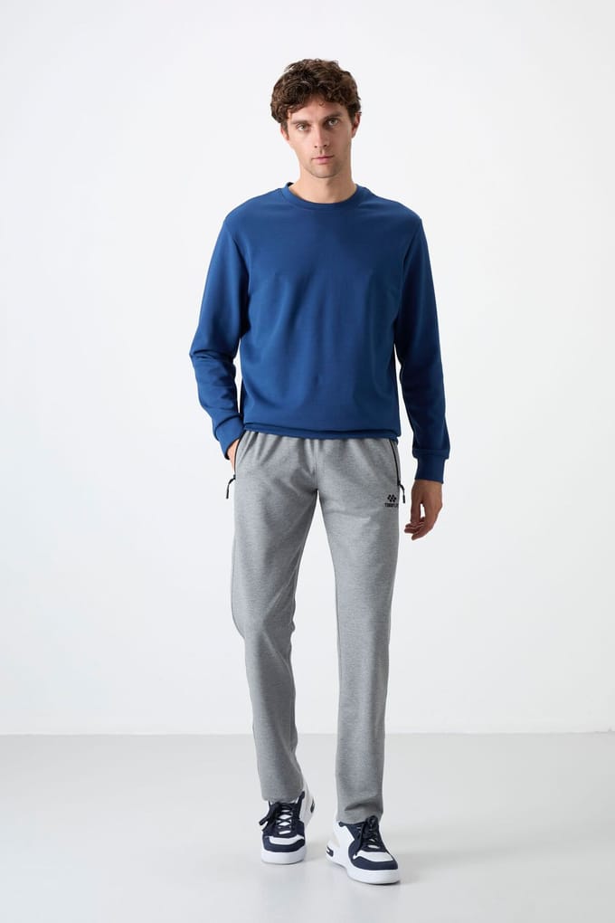 Heren Regular Fit Rechtesnit Sweaterbroek
