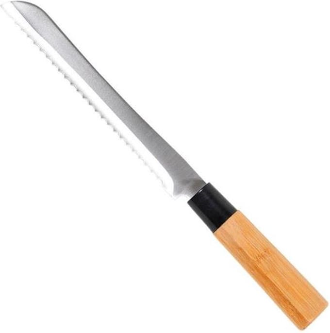 Kesper Broodmes, Keukenmes, Bamboe handvat, RVS, 19cm