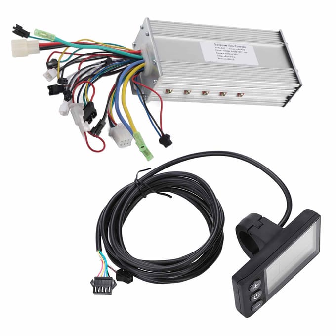 Waterdicht LCD-schermpaneel Elektrische fiets Ebike Scooter Borstelloze controllerkit(1000W 48V ) gray