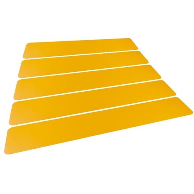 Vloermarkering zebrapad 20 x 120 cm geel