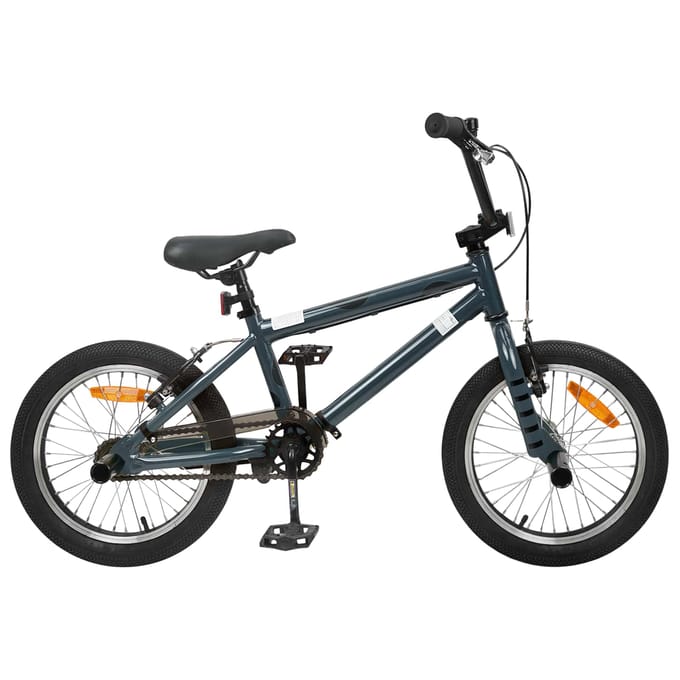 vidaXL - BMX - Fiets - 16 - Inch - voor - 5-8 - jaar - oud - Donkergrijs