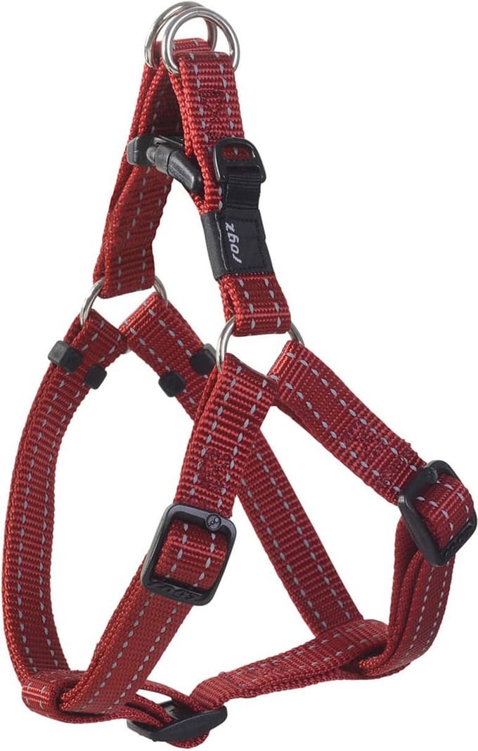 Rogz Utility Step-In Tuig - Hondenharnas - Rood 67-103x2.5 Cm Xl