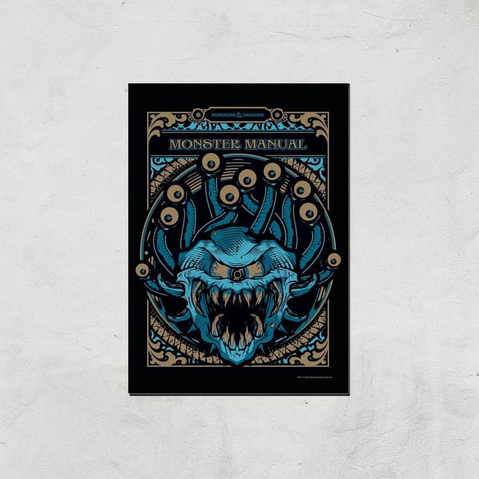 Dungeons & Dragons Monster Manual Giclee Art Print - A4 - Print Only