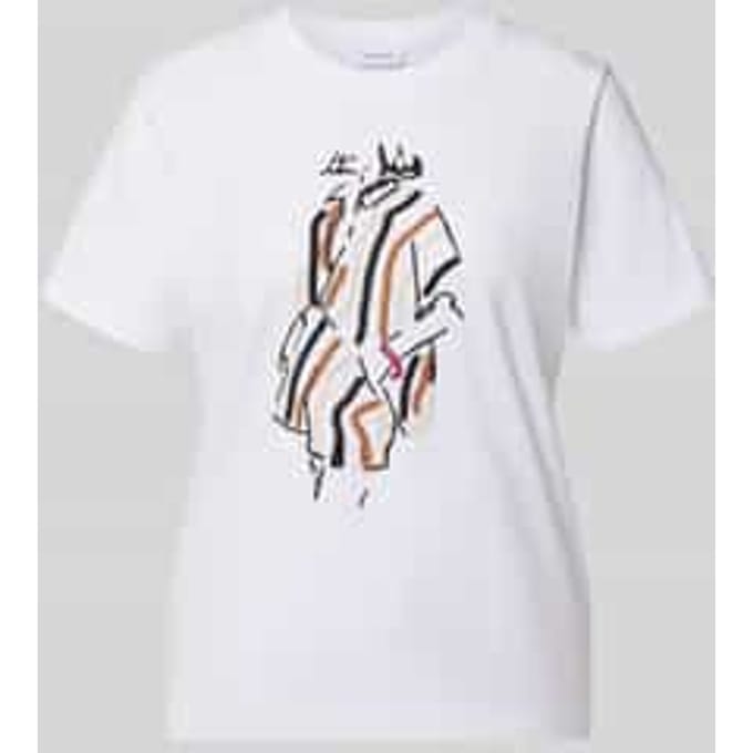 T-shirt klassieke pasvorm in jersey voor dames COMMA 01E6