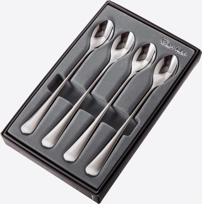 Robert Welch Radford set van 4 lange lepels uit rvs 21cm