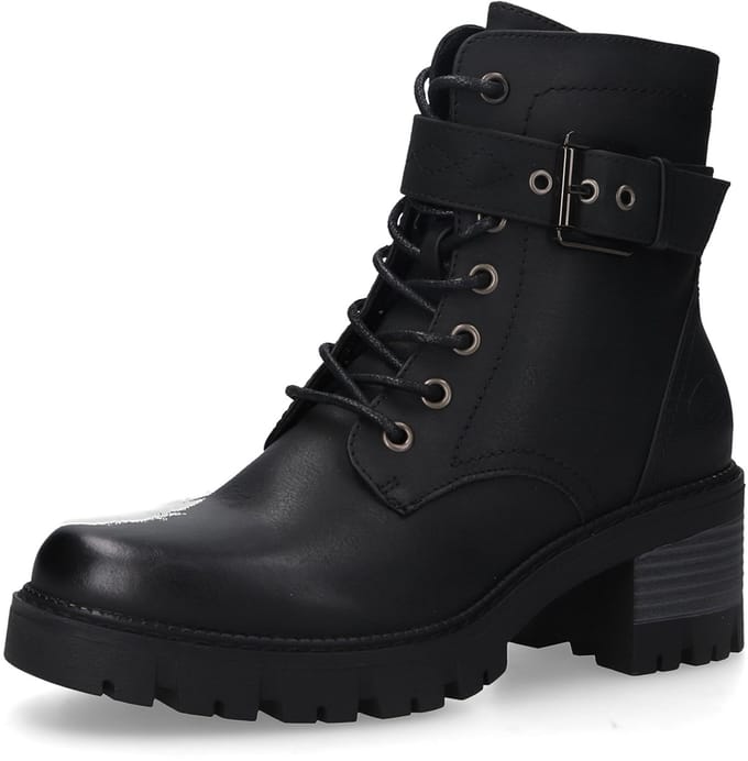 Dockers by Gerli Dames Laarzen 55MI901-700-100 Vetersluiting Zwart