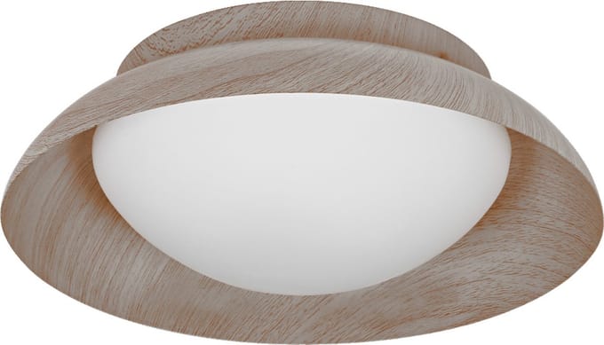 LEDVANCE ORBIS MILAN plafondlamp 305mm, houtkleur, 2XE27