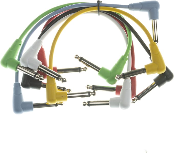 MUSIC STORE patchkabel 6-pack 0,15 m - Stereo patch kabel