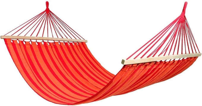 Luxe Hangmat met Houten Frame voor Tuin en Buiten - Groot Formaat