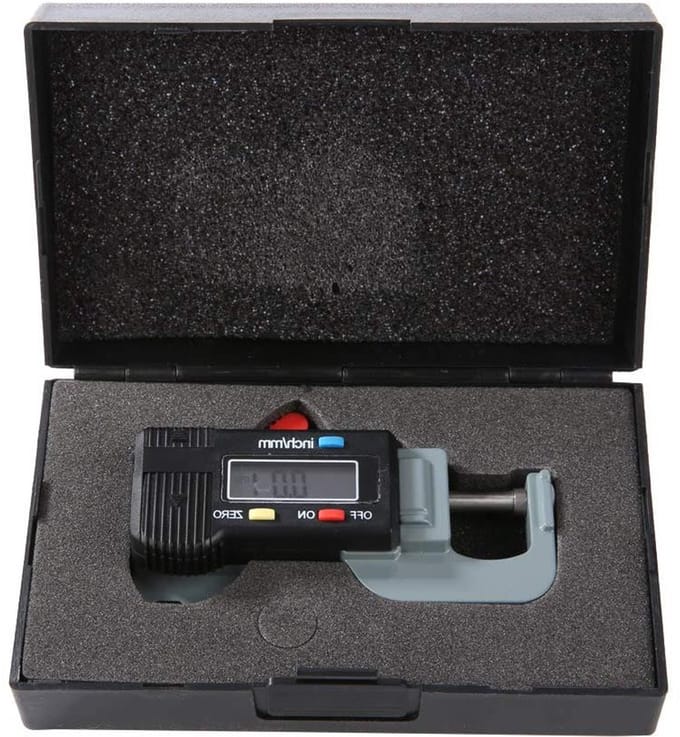 Digitale diktemeter - Precisie meter - Materialen meten - Groot LCD scherm - 0-12.7 mm - Zilver