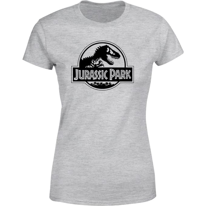Jurassic Park Logo Women's T-Shirt - Grey - M