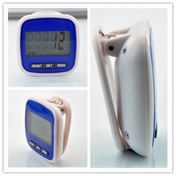 Podomètre simple écran LCD 3D compteur de pas de marche podomètre course marche pasomètre compteur rose