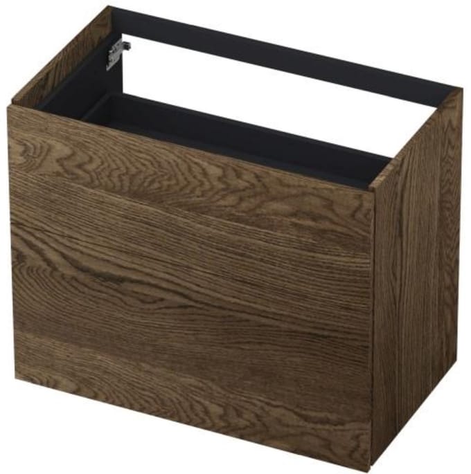 INK - Onderkast 2 Laden Push To Open 65cm Massief Eiken - 800x450x650 Mm - Massief Eiken Charcoal