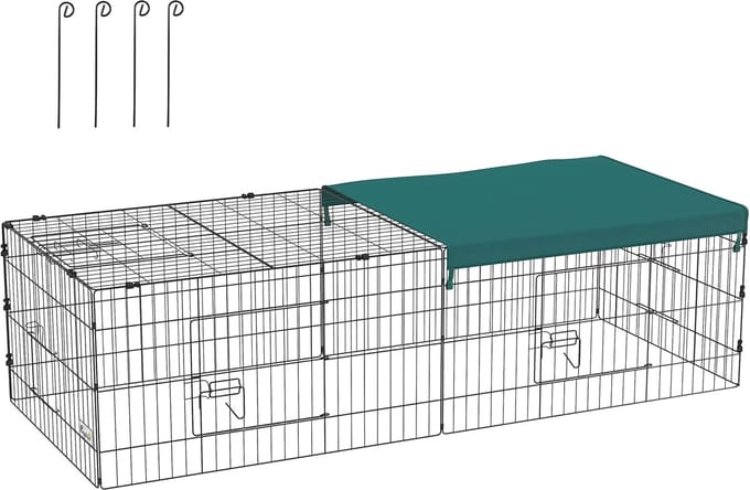 PawHut Kleintiergehege mit 5 Türen D51-396V00
