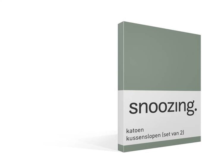 Snoozing katoen kussenslopen (set van 2) - Katoen - 60x70 cm - Groen