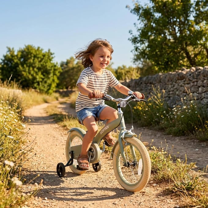 Kinderfiets Loopfiets - Driewieler - Leren Fietsen - 3-in-1 Ontwerp - 12 Inch - Groen