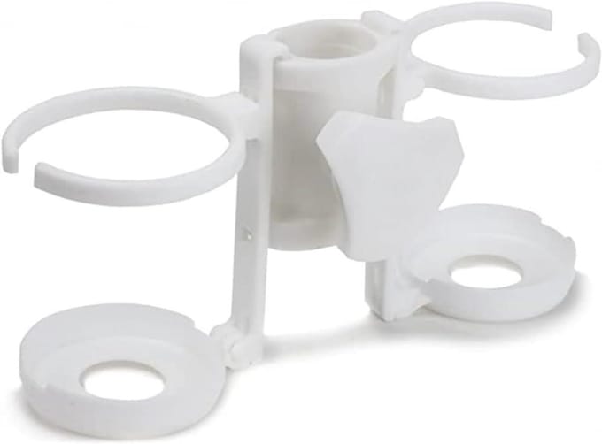 Parasol Bekerhouder - Drankhouder - Strand Genot - Gereedschapsloos Bevestigd - Tot 2.5'' Breed - Wit