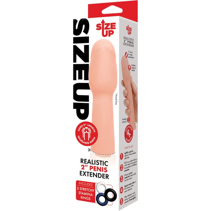 'Realistic 2" Penis Extender', 18 cm