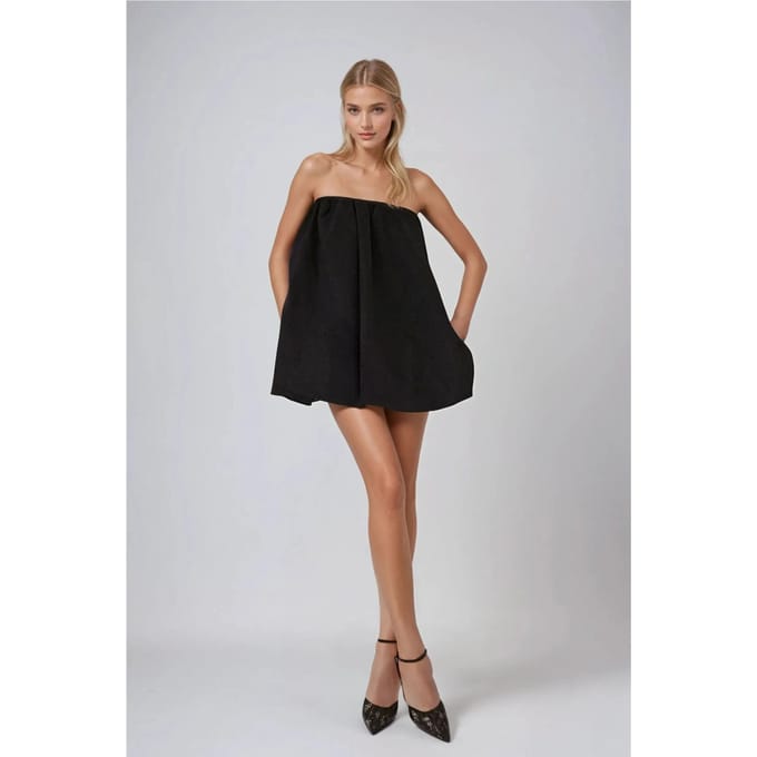 Strapless Ballon Mini-jurk