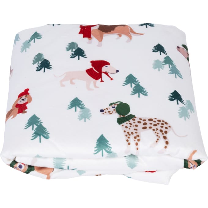TIAKI deken Funny Winter Honden hondendeken 100x70cm