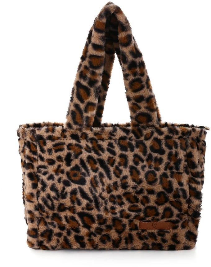 Shopper Tas - Handtas - Teddy Luipaardprint - Ritsopening - Trendy Tas - Ritsvak