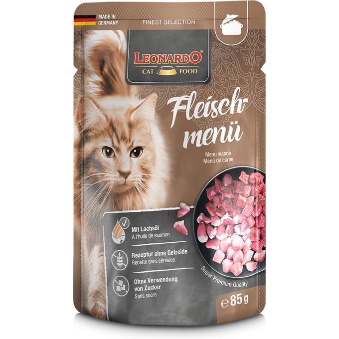 16x85g Finest Selection Zakjes Vlees menu Leonardo Kattenvoer