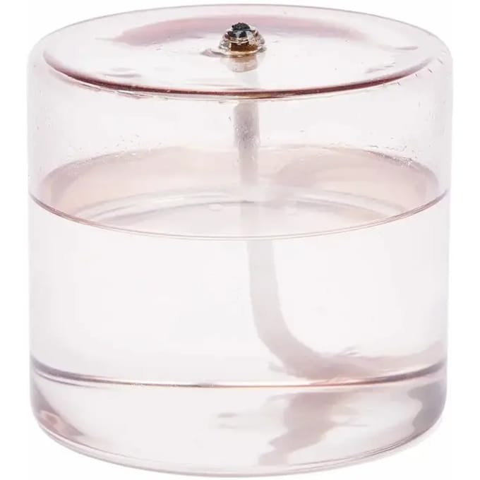 Wellmark olielamp - 9x10cm - gerecycled glas - pink