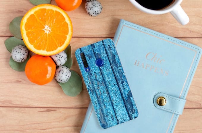 Honor 20 Lite Bumper Hoesje Wood Blue