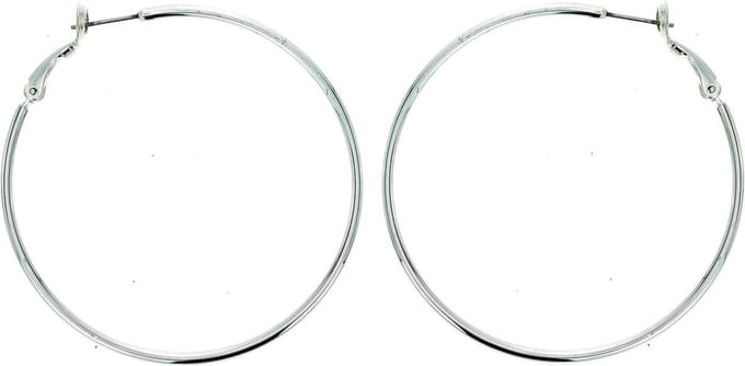 Behave - Oorringen zilverkleur 5,5 cm 2mm dik - Nikkelvrij
