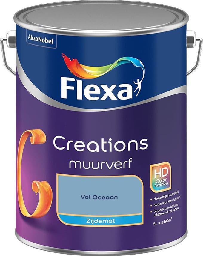 Flexa - Creations Muurverf Zijdemat - Vol Oceaan - Mengverf - 5 L
