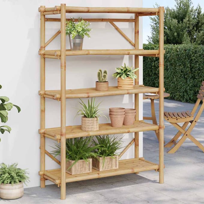 vidaXL - Rek - 5-laags - 100x40x150 - cm - bamboe