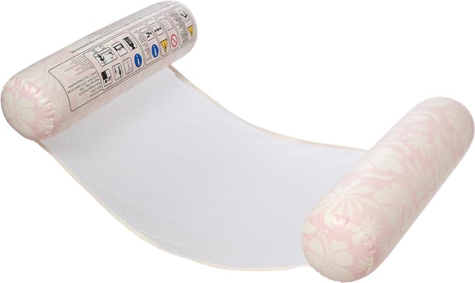 Sunnylife Drijvende Hangmat Mesh - Luchtbed - Stole My Heart - Roze - 114x71cm