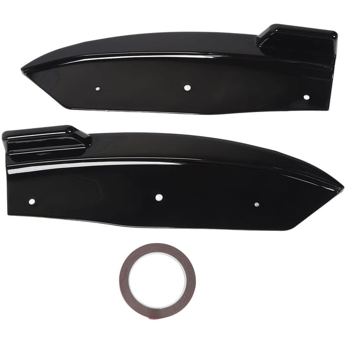 2 Pièces Lèvre Spoiler Bas de Caisse Arrière Aérodynamique Léger Diffuseur Bas Menton Diviseur pour X4 G02 M‑Sport 2018 à 2021 Glossy Black black