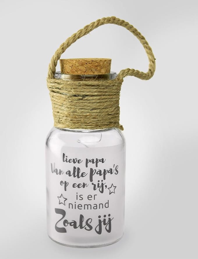 Paper Dreams - Decoratielicht - Big Star -  Papa - 15 Cm - Glas Transparant
