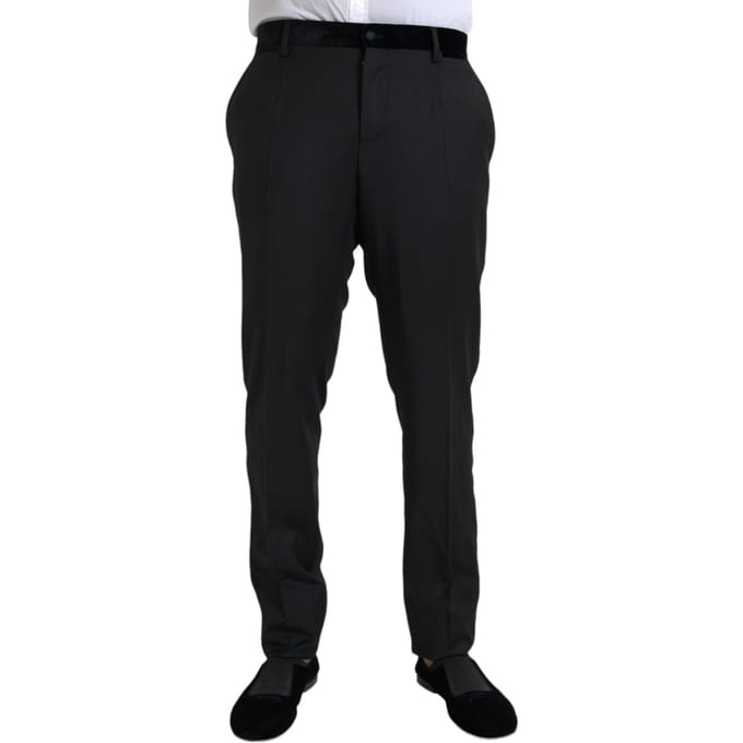 Klassieke Pas Broek met Fluwelen Tailleband