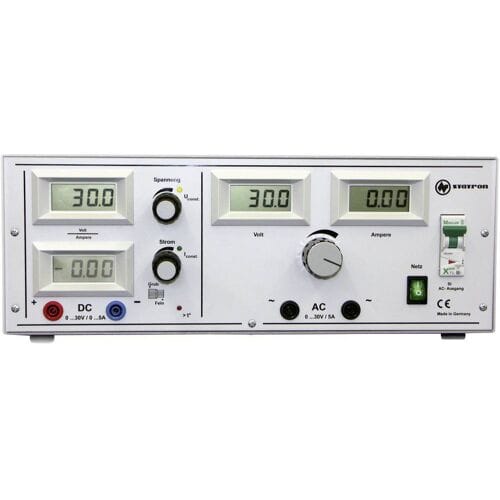 Statron 5340.92 Labvoeding, regelbaar 0 - 30 5 A 300 W Aantal uitgangen: 2 x