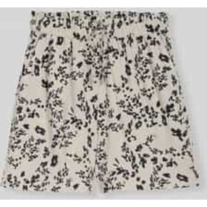 relaxed fit short van mix van viscose en linnen