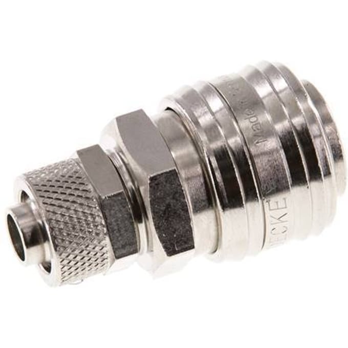 Vernikkeld Messing DN 7.2 (Euro) Luchtkoppeling Snelkoppeling 9x12 mm Push-On