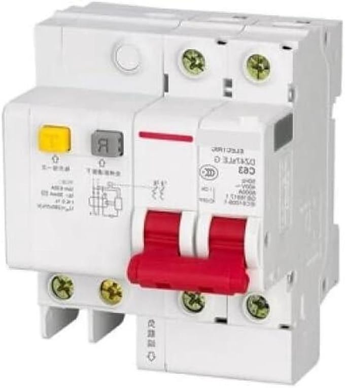 Aardlekschakelaar - Stroomonderbreker - Elektrische Veiligheid - Duits Kwaliteitsontwerp - 2P 25A - Wit