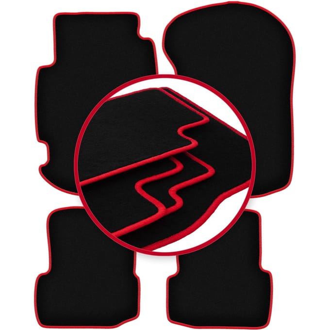 CARLUX-RED automatten voor: Ford Escort MK7 hatchback, stationwagen (1995-2002)