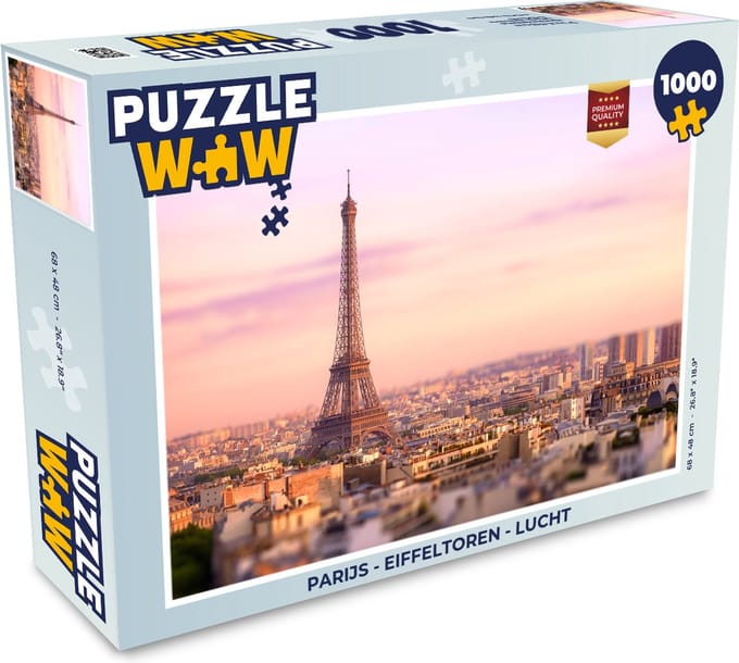 Puzzel Parijs - Eiffeltoren - Lucht - Legpuzzel - Puzzel 1000 stukjes volwassenen