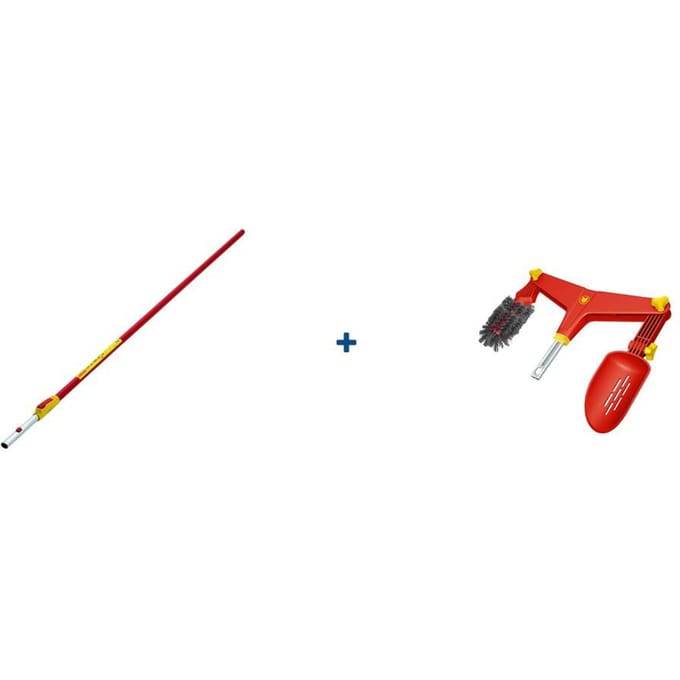Wolf garten dakgoot reiniger + 4 m. stok